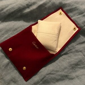 Suede Cartier bracelet pouch